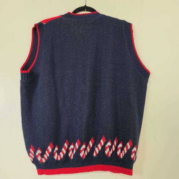 Vintage Ugly Christmas Sweater Vest Womens 20W Snowman Winter Oversized Artsy - Picture 5 of 10